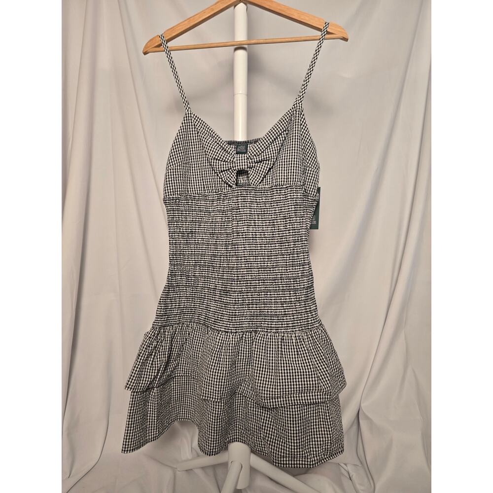 Womens Game Day Smocked Mini Skater Dress Size Large - Picture 2 of 4